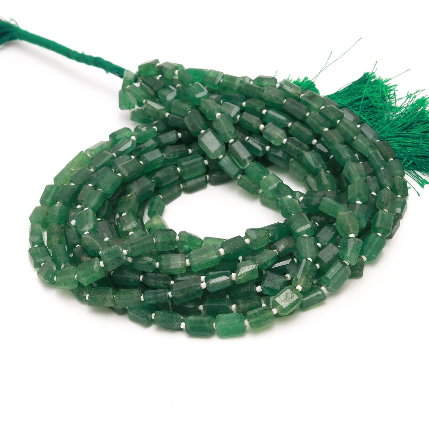 AAA Natural Green Strawberry Nugget Tumble Beads, 6x9 MM Natural Green Strawberry Nuggets, 13" Strand Green Strawberry Nugget Tumble Beads for Jewelry