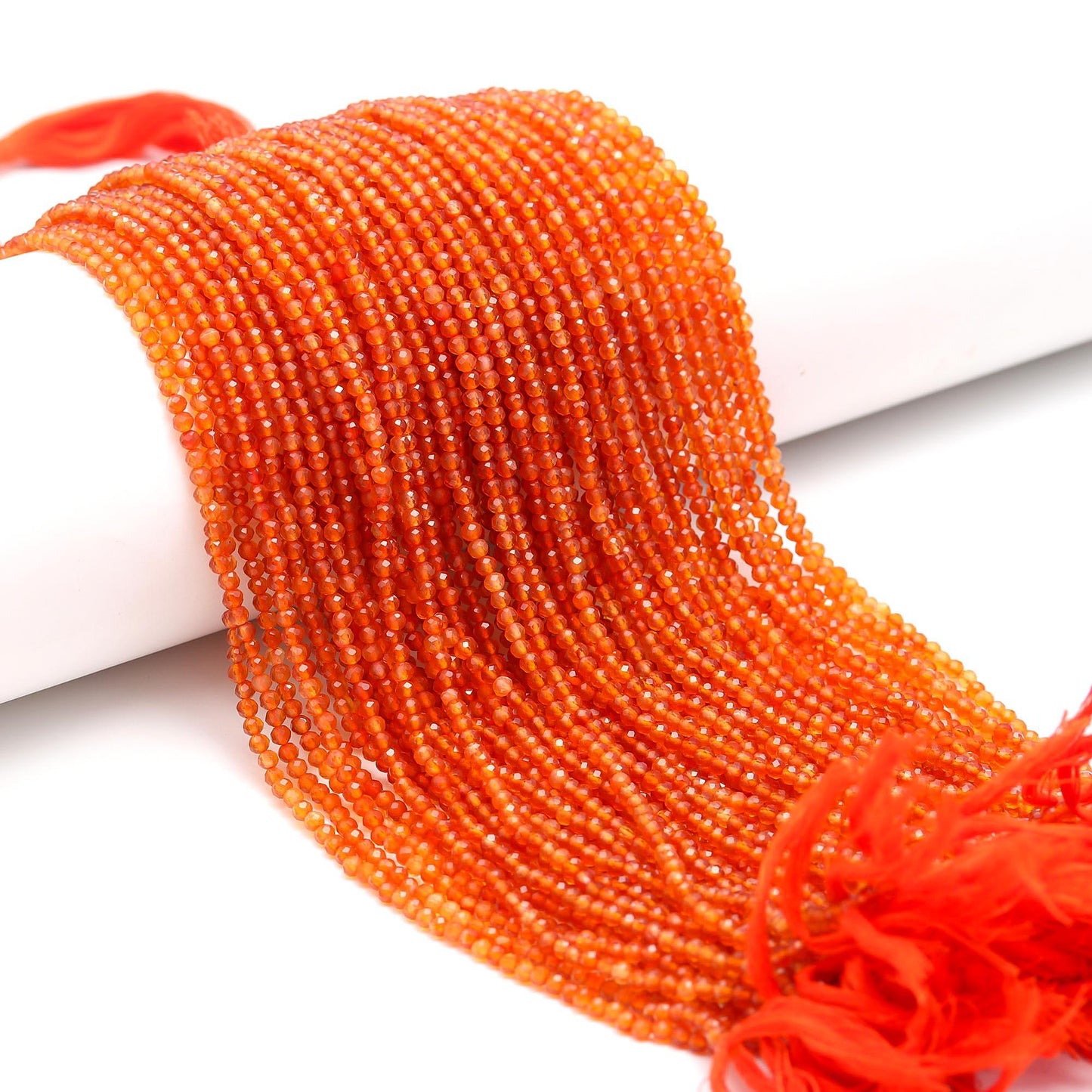 AAA Carnelian Faceted Rondelle Beads, Natural Carnelian Rondelle Beads, 3MM Carnelian Faceted Beads, 13" Fanta Orange Carnelian Beads