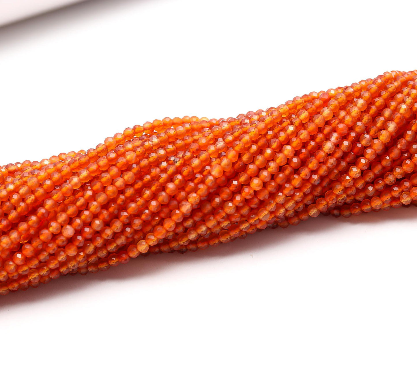 AAA Carnelian Faceted Rondelle Beads, Natural Carnelian Rondelle Beads, 3MM Carnelian Faceted Beads, 13" Fanta Orange Carnelian Beads