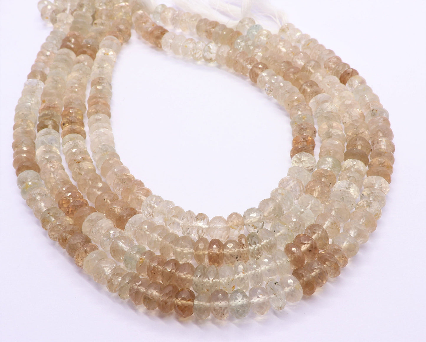 Imperial Topaz Faceted Rondelle Beads Natural Imperial Topaz Beads Imperial Topaz Rondelle Faceted Beads for Designer Jewelry Making Craft