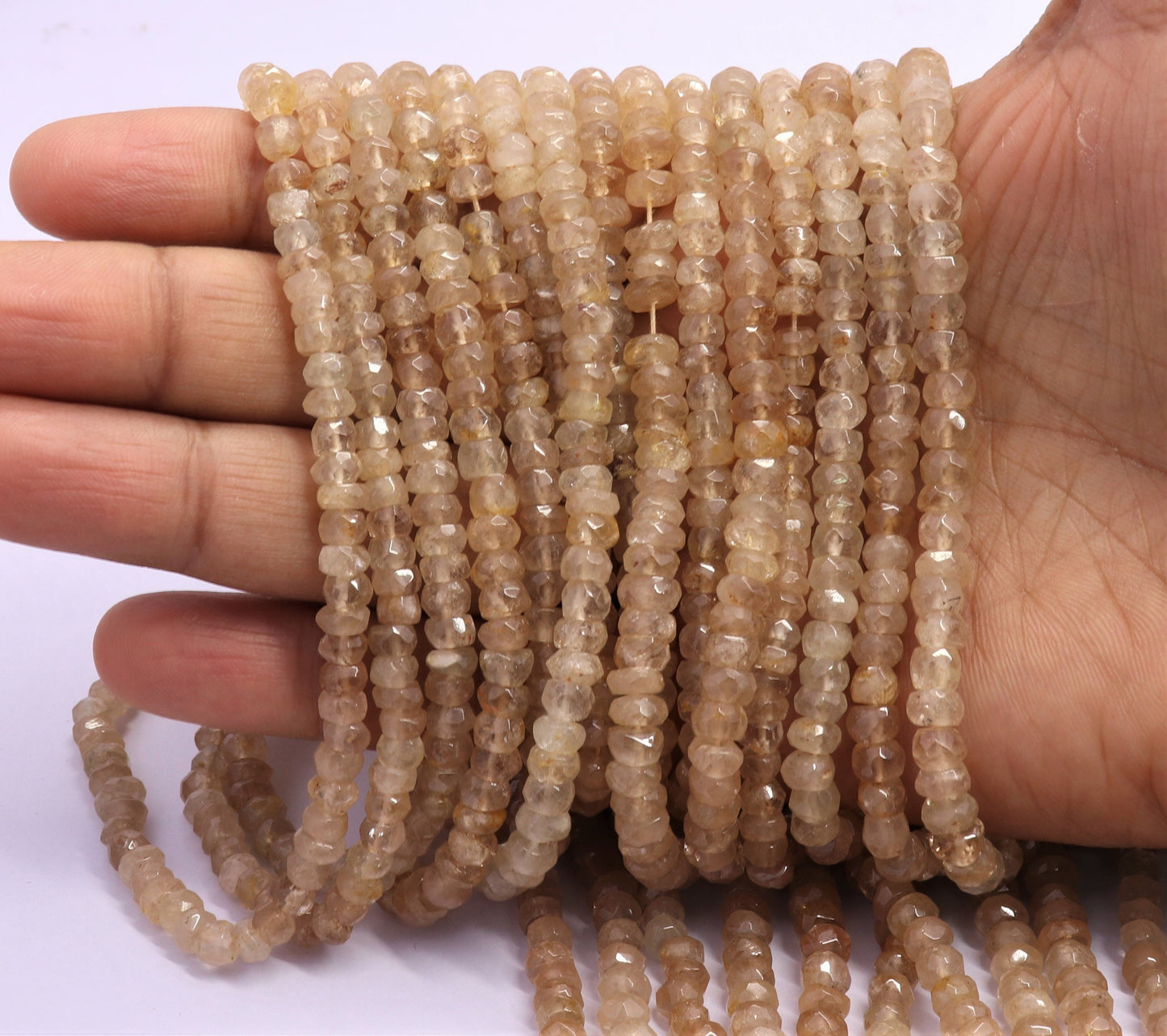 Imperial Topaz Faceted Rondelle Beads Natural Imperial Topaz Beads Imperial Topaz Rondelle Faceted Beads for Jewelry Necklace Making Craft