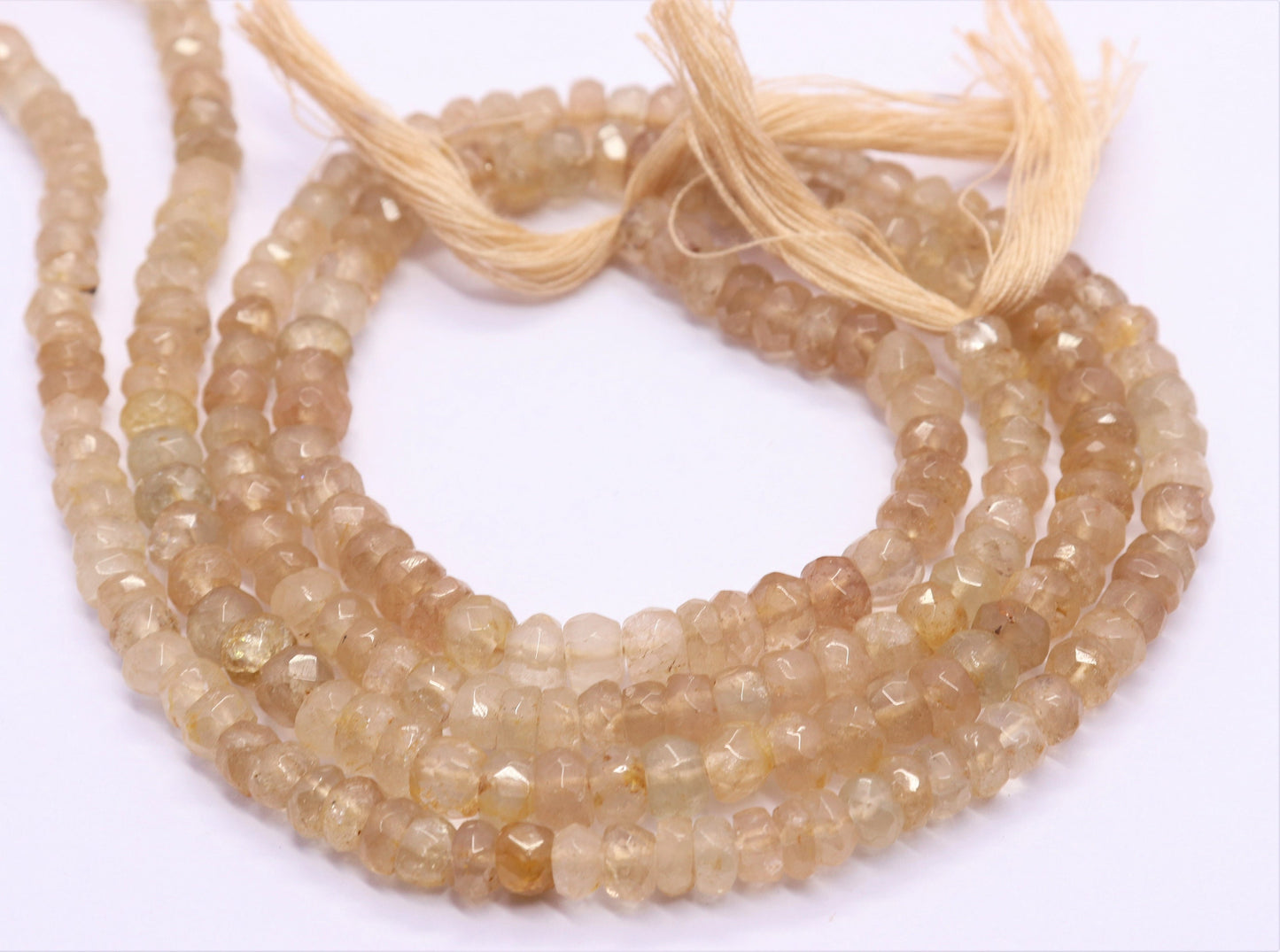 Imperial Topaz Faceted Rondelle Beads Natural Imperial Topaz Beads Imperial Topaz Rondelle Faceted Beads for Jewelry Necklace Making Craft