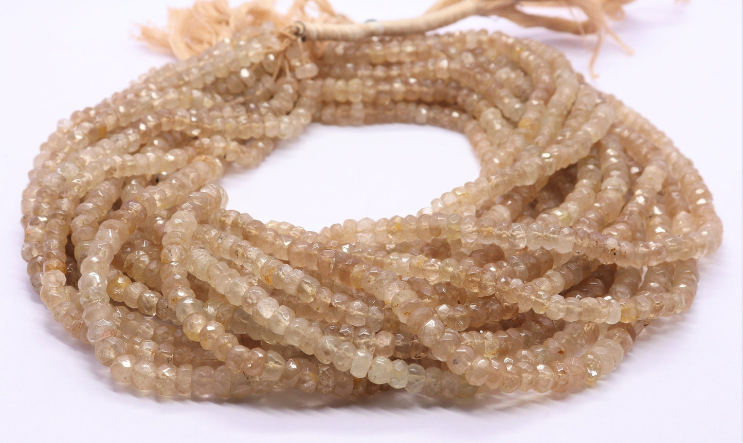 Imperial Topaz Faceted Rondelle Beads Natural Imperial Topaz Beads Imperial Topaz Rondelle Faceted Beads for Jewelry Necklace Making Craft