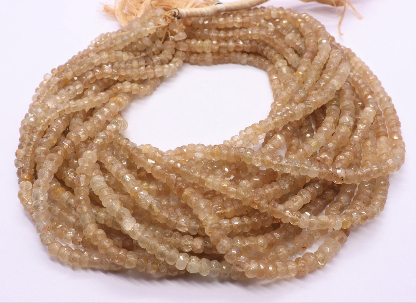 Imperial Topaz Faceted Rondelle Beads Natural Imperial Topaz Beads Imperial Topaz Rondelle Faceted Beads for Jewelry Necklace Making Craft