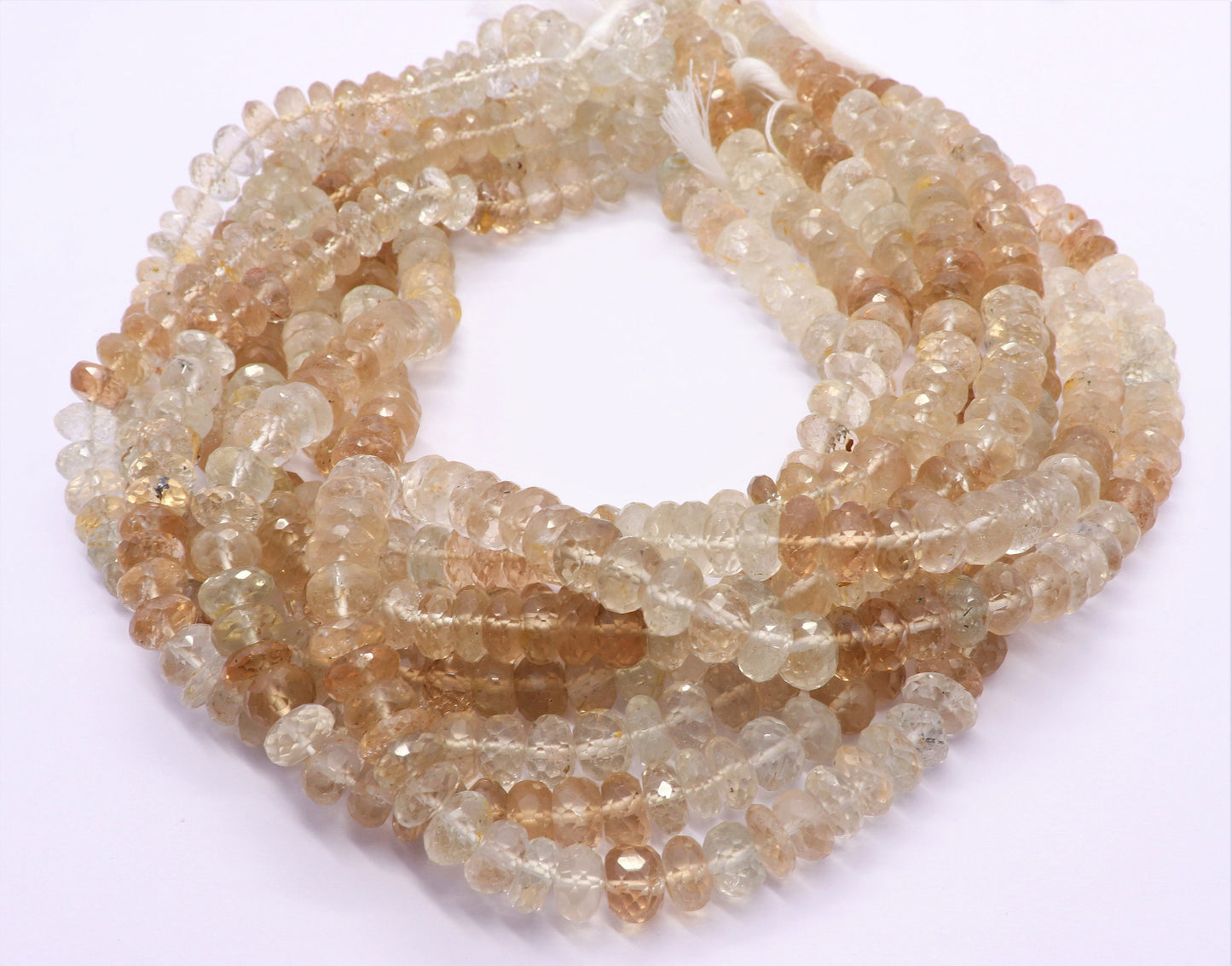 Imperial Topaz Faceted Rondelle Beads Natural Imperial Topaz Beads Imperial Topaz Rondelle Faceted Beads for Designer Jewelry Making Craft