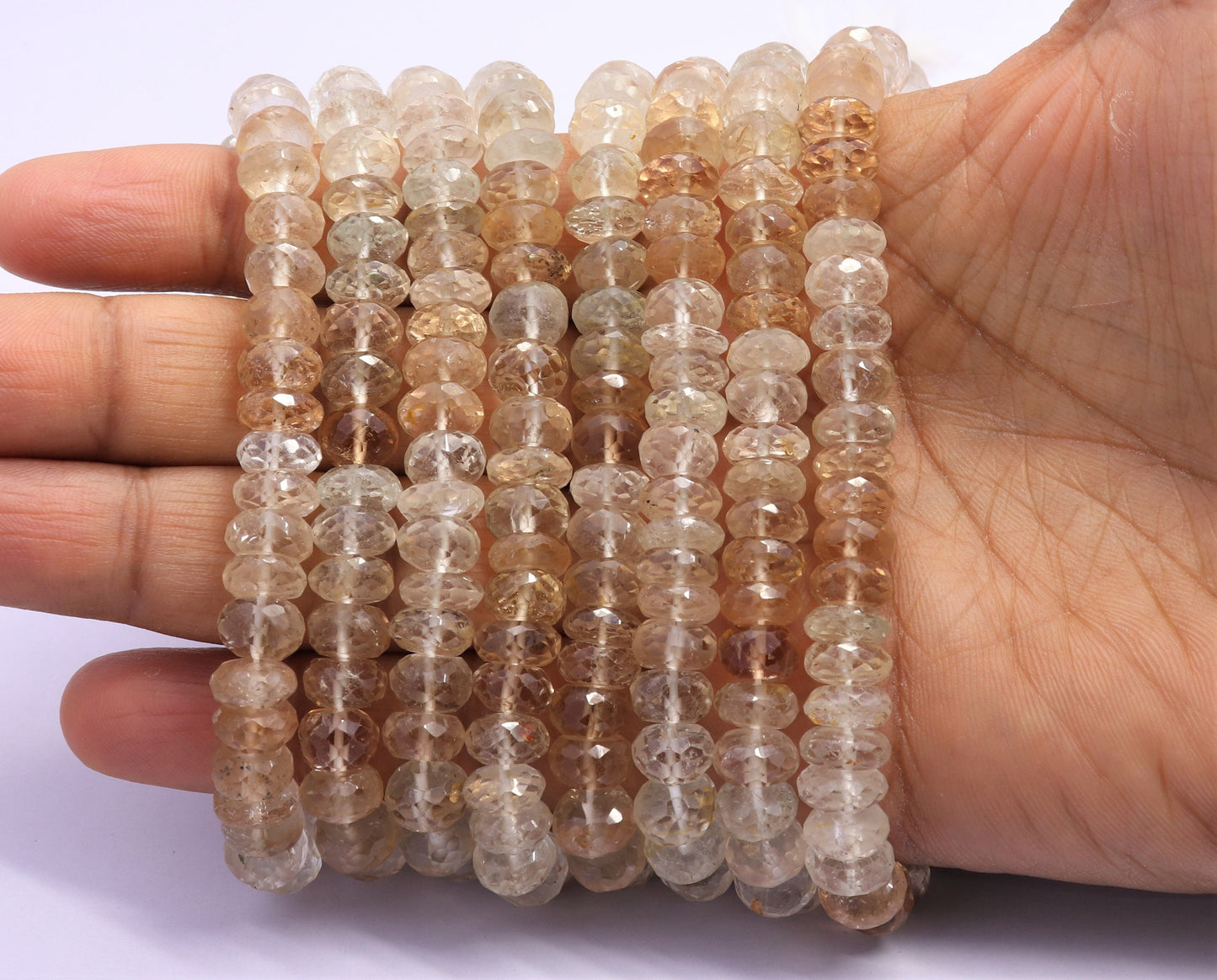 Imperial Topaz Faceted Rondelle Beads Natural Imperial Topaz Beads Imperial Topaz Rondelle Faceted Beads for Designer Jewelry Making Craft