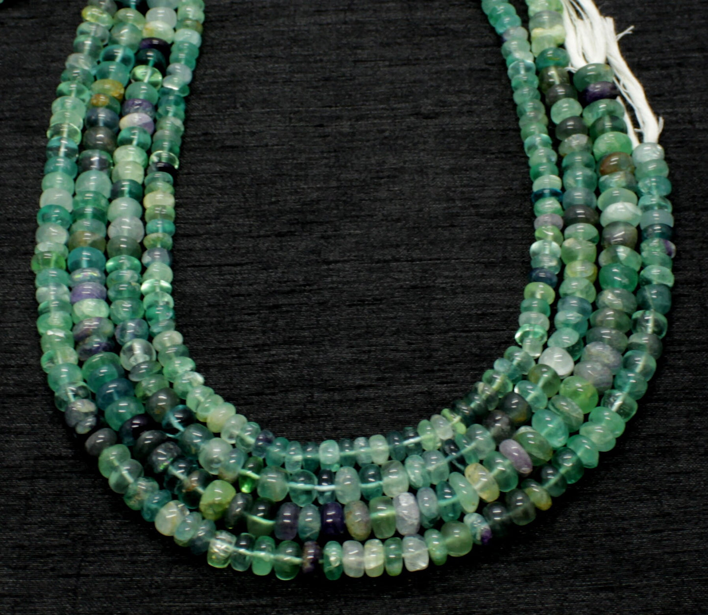 Green Fluorite Smooth Rondelle Beads Shaded Green Fluorite Beads Natural Fluorite Rondelle Beads for Designer Jewelry Necklace Making Craft