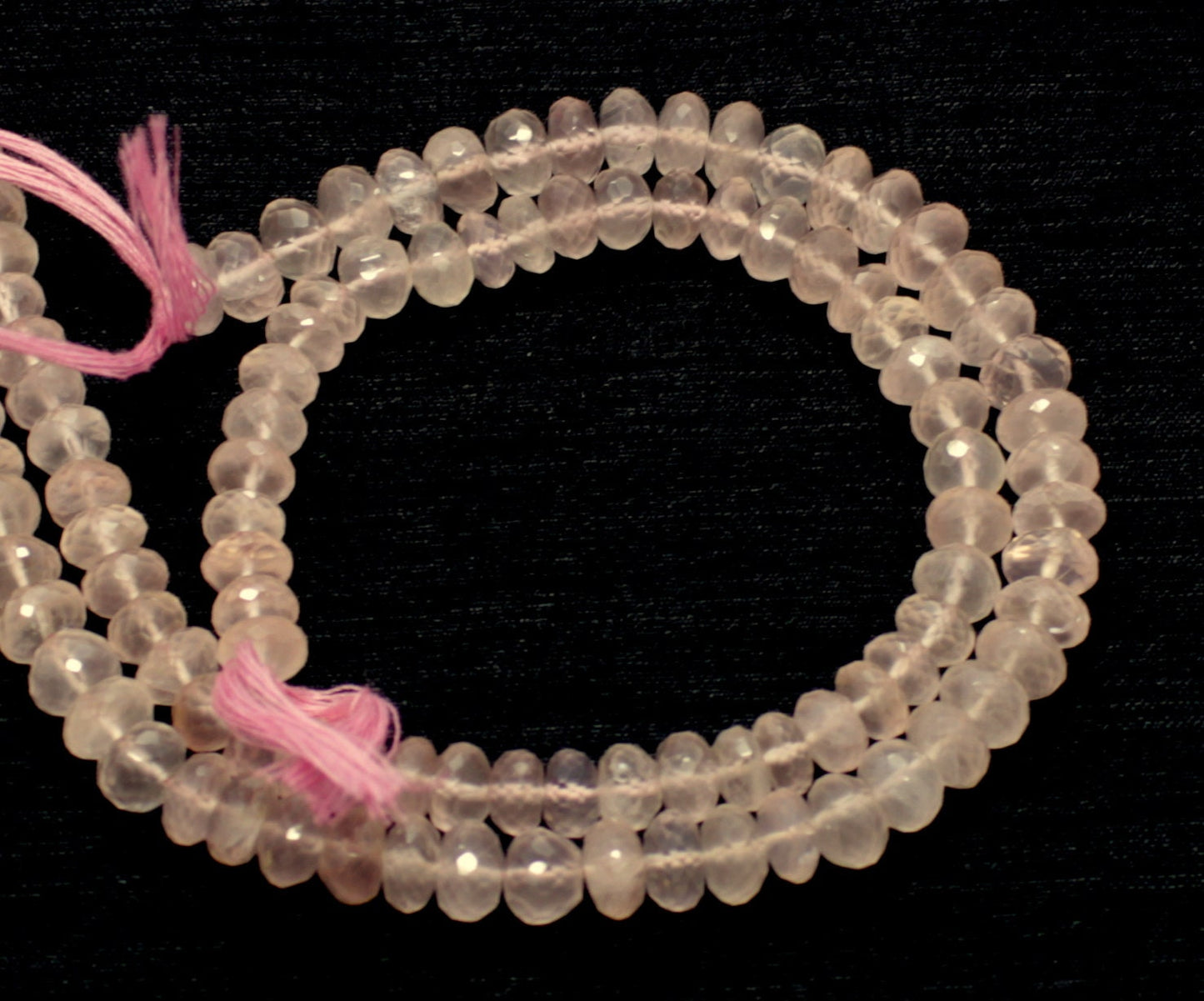 Rose Quartz Faceted Rondelle Beads Natural Rose Quartz Rondelle Beads Faceted Rose Quartz Beads for Jewelry Making Craft Necklace & Bracelet