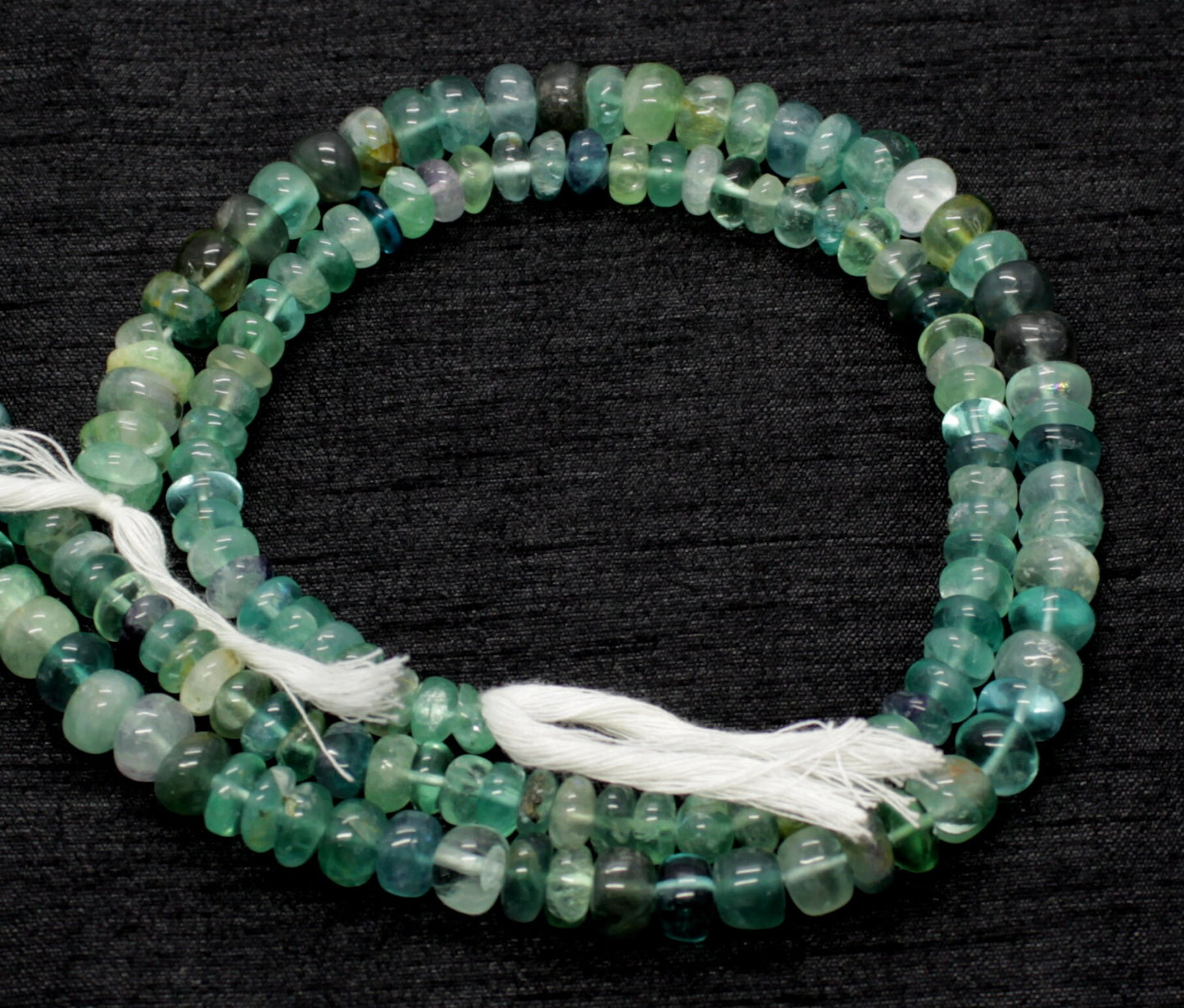 Green Fluorite Smooth Rondelle Beads Shaded Green Fluorite Beads Natural Fluorite Rondelle Beads for Designer Jewelry Necklace Making Craft