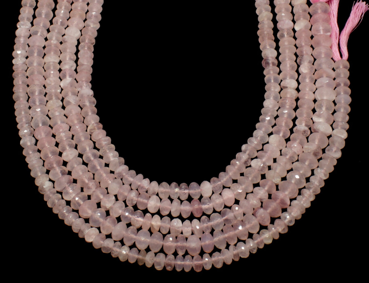 Rose Quartz Faceted Rondelle Beads Natural Rose Quartz Rondelle Beads Faceted Rose Quartz Beads for Designer Jewelry Making Craft