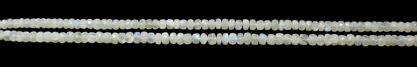 White Rainbow Faceted Rondelle Beads Natural White Rainbow Rondelle Beads Faceted White Rainbow Beads for Handmade Jewelry Making Craft