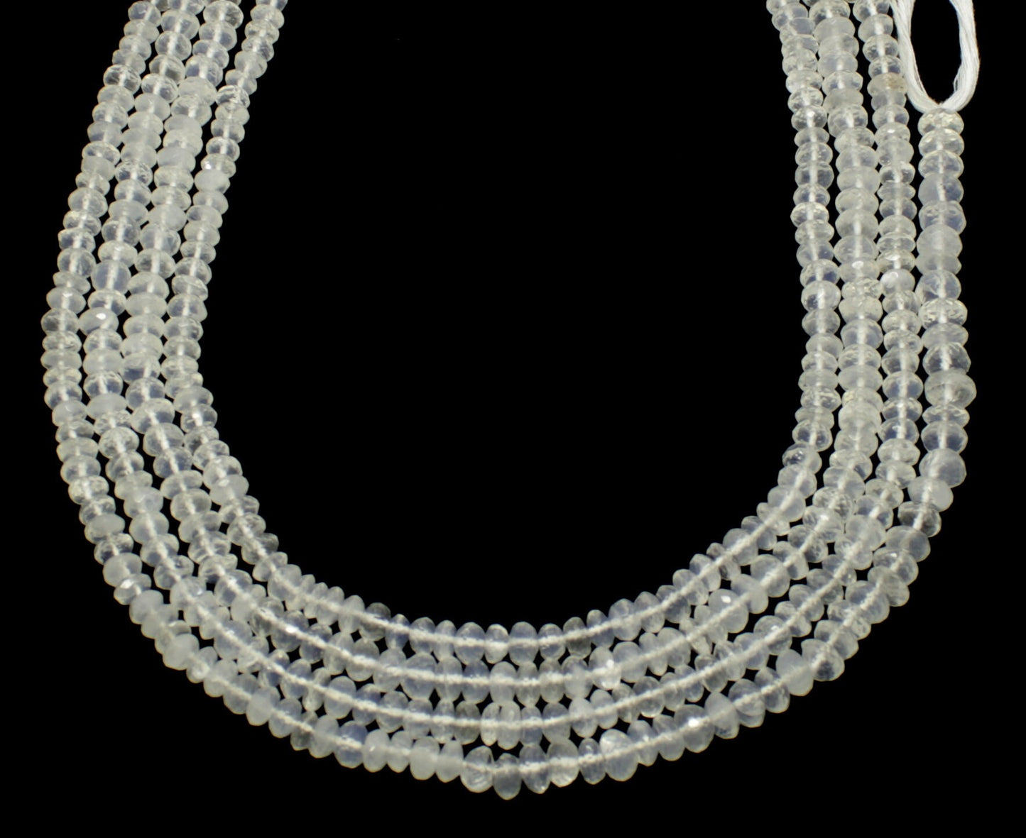Crystal Faceted Rondelle Beads Natural Crystal Rondelle Beads Faceted Crystal Beads for Handmade Designer Jewelry Necklace & Bracelet Making