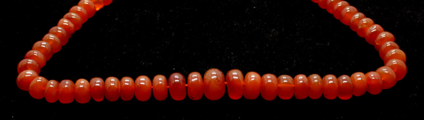 Carnelian Smooth Rondelle Beads Smooth Carnelian Round Beads Natural Caroline Round Beads for Designer Jewelry Necklace Making Craft