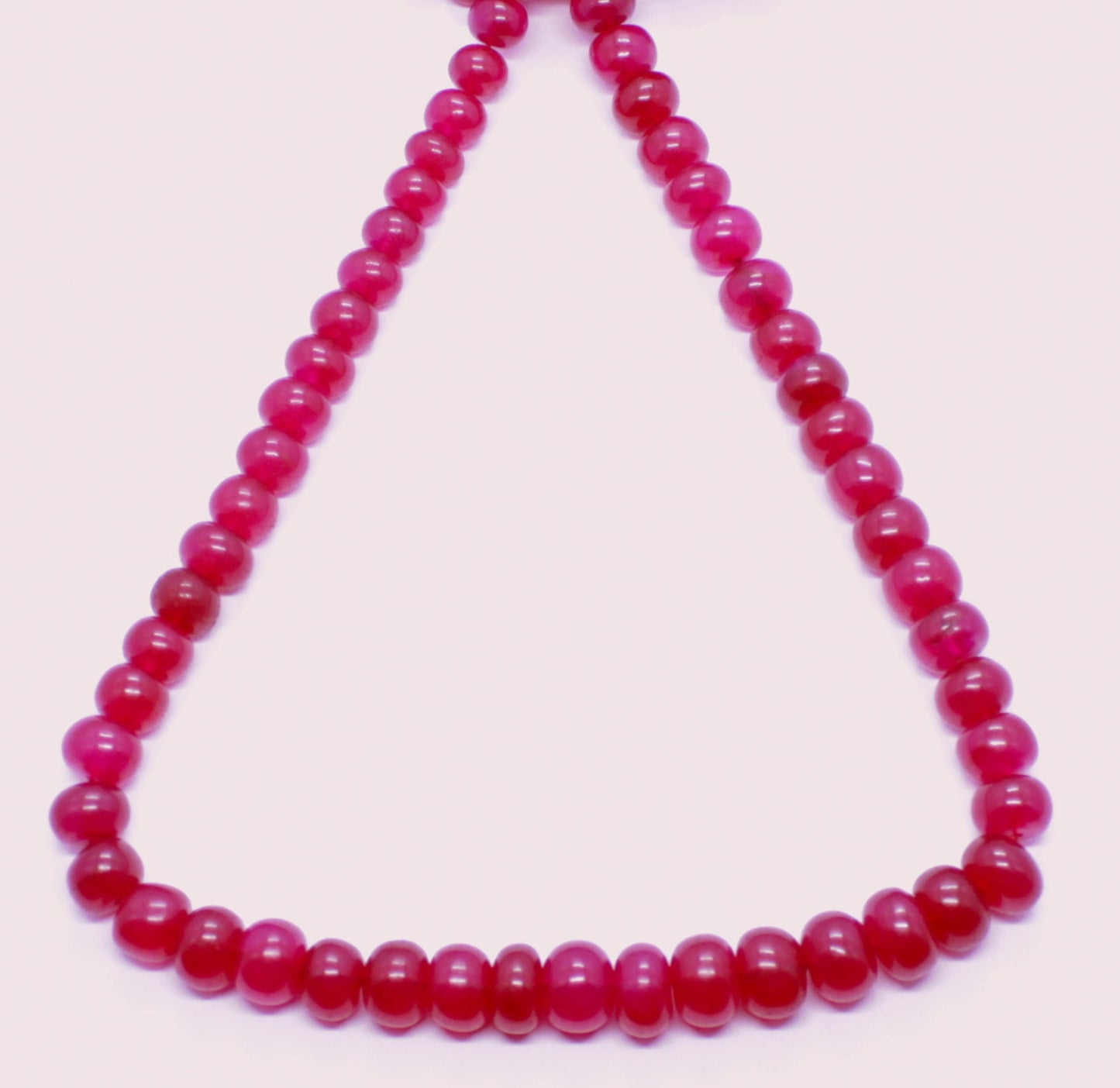 Excellent Quality Ruby Smooth Rondelle Beads Best Quality Ruby Quartz Beads 16 Inch Ruby Smooth Beads Pink Ruby Beads at Wholesale Prices