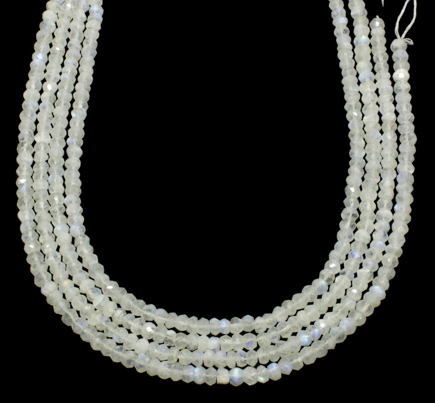 White Rainbow Faceted Rondelle Beads Natural White Rainbow Rondelle Beads Faceted White Rainbow Beads for Jewelry Bracelet Making Craft
