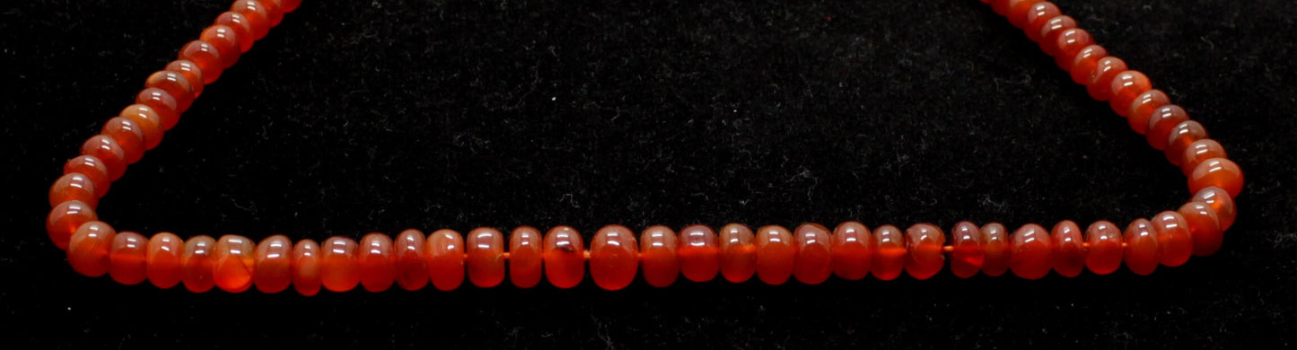 Carnelian Smooth Rondelle Beads Smooth Carnelian Round Beads Carnelian/Caroline Round Beads for Handmade Designer Jewelry Making Craft