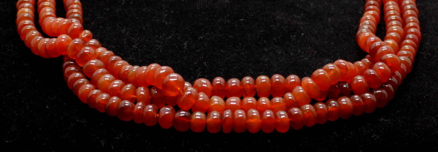 Carnelian Smooth Rondelle Beads Smooth Carnelian Round Beads Carnelian/Caroline Round Beads for Handmade Designer Jewelry Making Craft