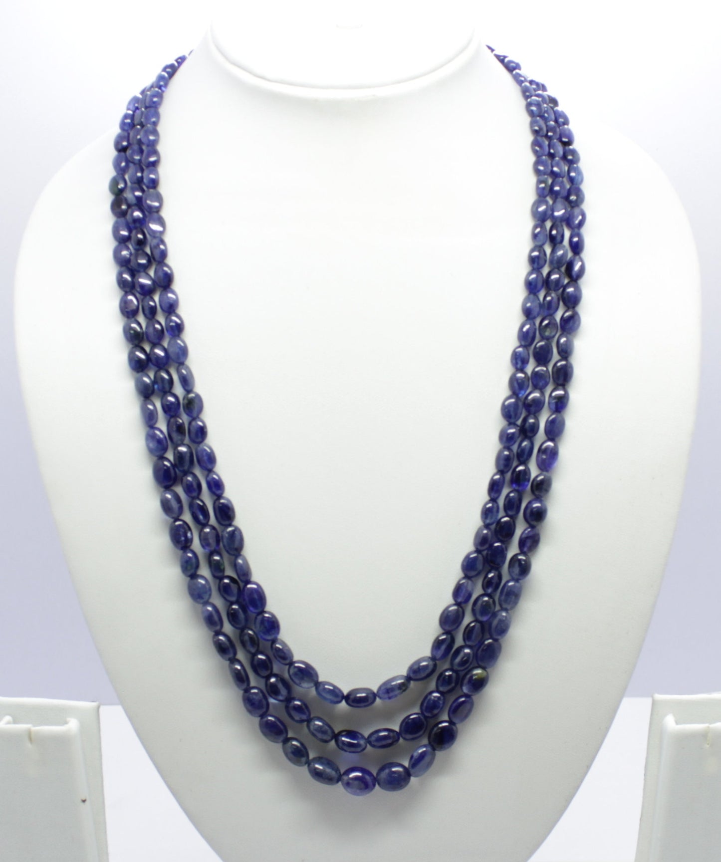 Blue Sapphire Smooth Oval Beads Necklace 5X6 MM - 8x10 MM Bead Excellent Blue Sapphire 19 Inch Strand Blue Sapphire for Jewelry Making Craft