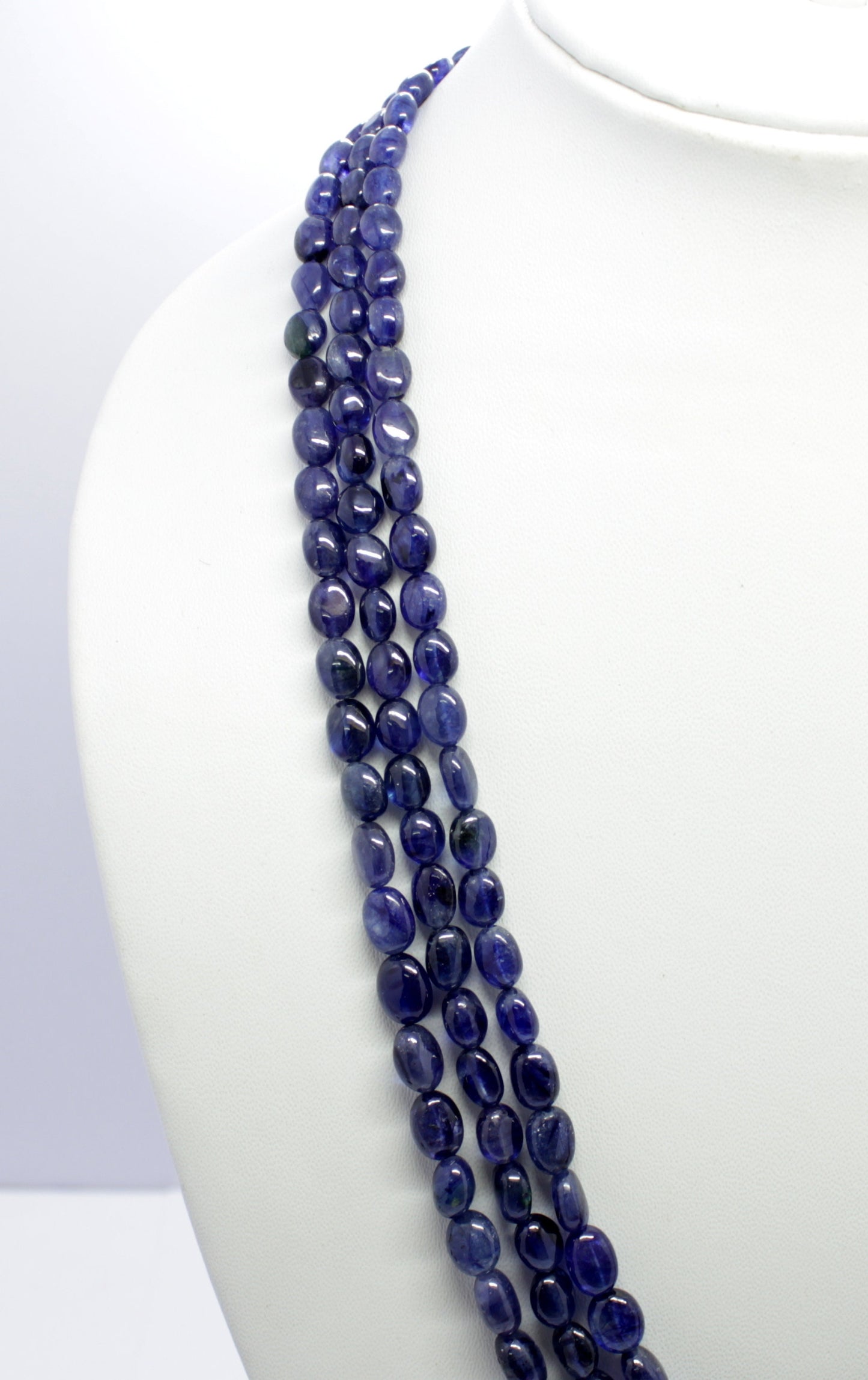 Blue Sapphire Smooth Oval Beads Necklace 5X6 MM - 8x10 MM Bead Excellent Blue Sapphire 19 Inch Strand Blue Sapphire for Jewelry Making Craft