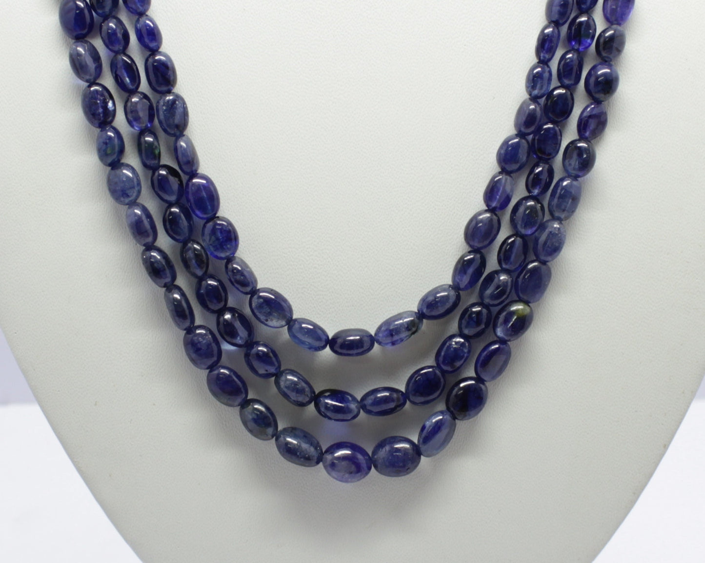 Blue Sapphire Smooth Oval Beads Necklace 5X6 MM - 8x10 MM Bead Excellent Blue Sapphire 19 Inch Strand Blue Sapphire for Jewelry Making Craft