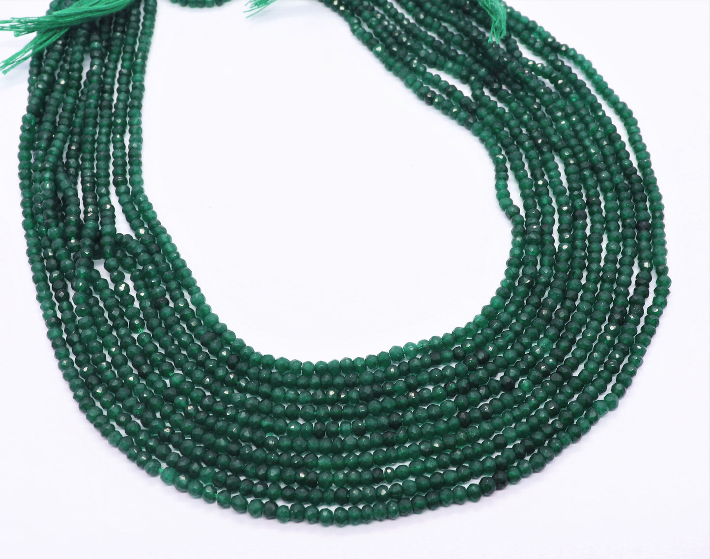 Green Aventurine Faceted Rondelle Beads 3 MM Aventurine Beads Natural Green Aventurine Rondelle Beads for Handmade Jewelry Making Craft