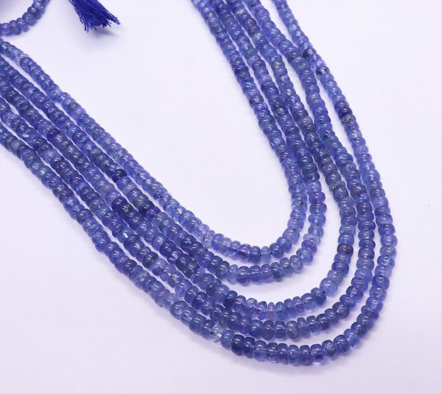 Tanzanite Smooth Rondelle Beads 4MM Natural Tanzanite Rondelle Beads Blue Tanzanite Smooth Rondelle Beads for Designer Jewelry Making Craft