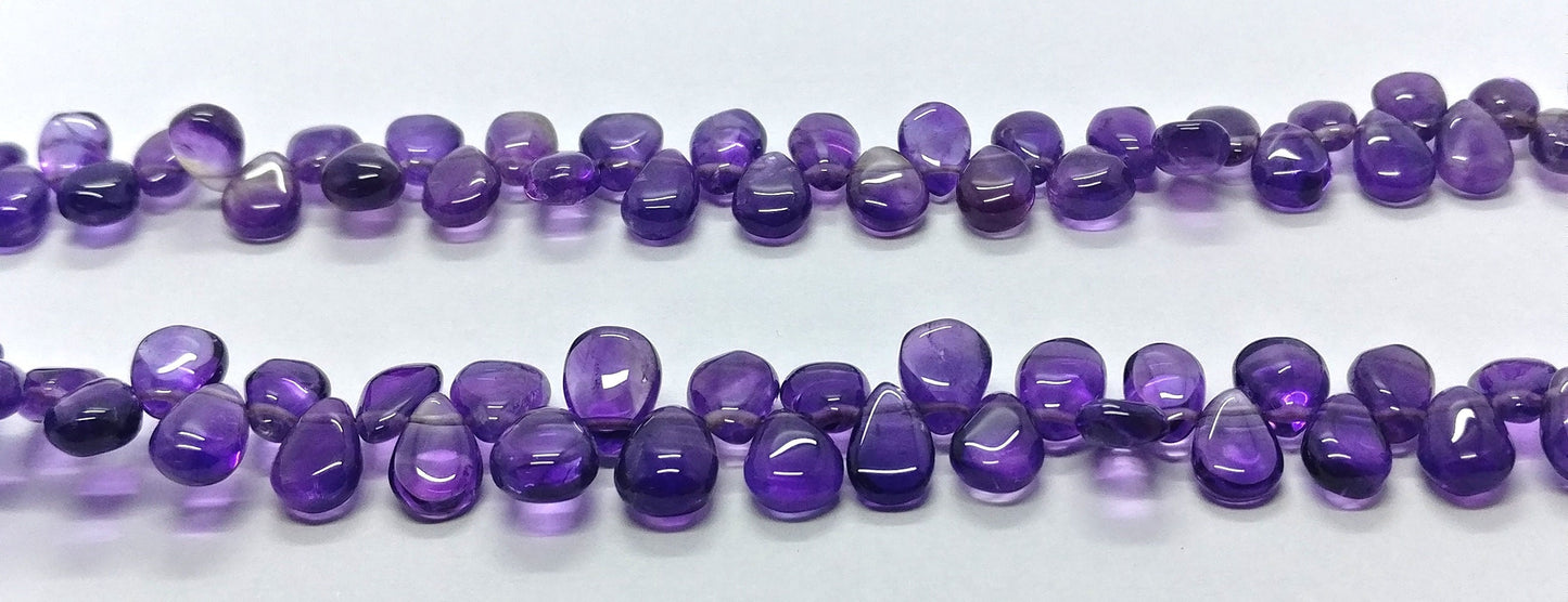 Amethyst Smooth Pear Shape Beads Amethyst Pear Shape Beads Natural African Pear Amethyst Smooth Briolettes for Designer Jewelry Making Craft