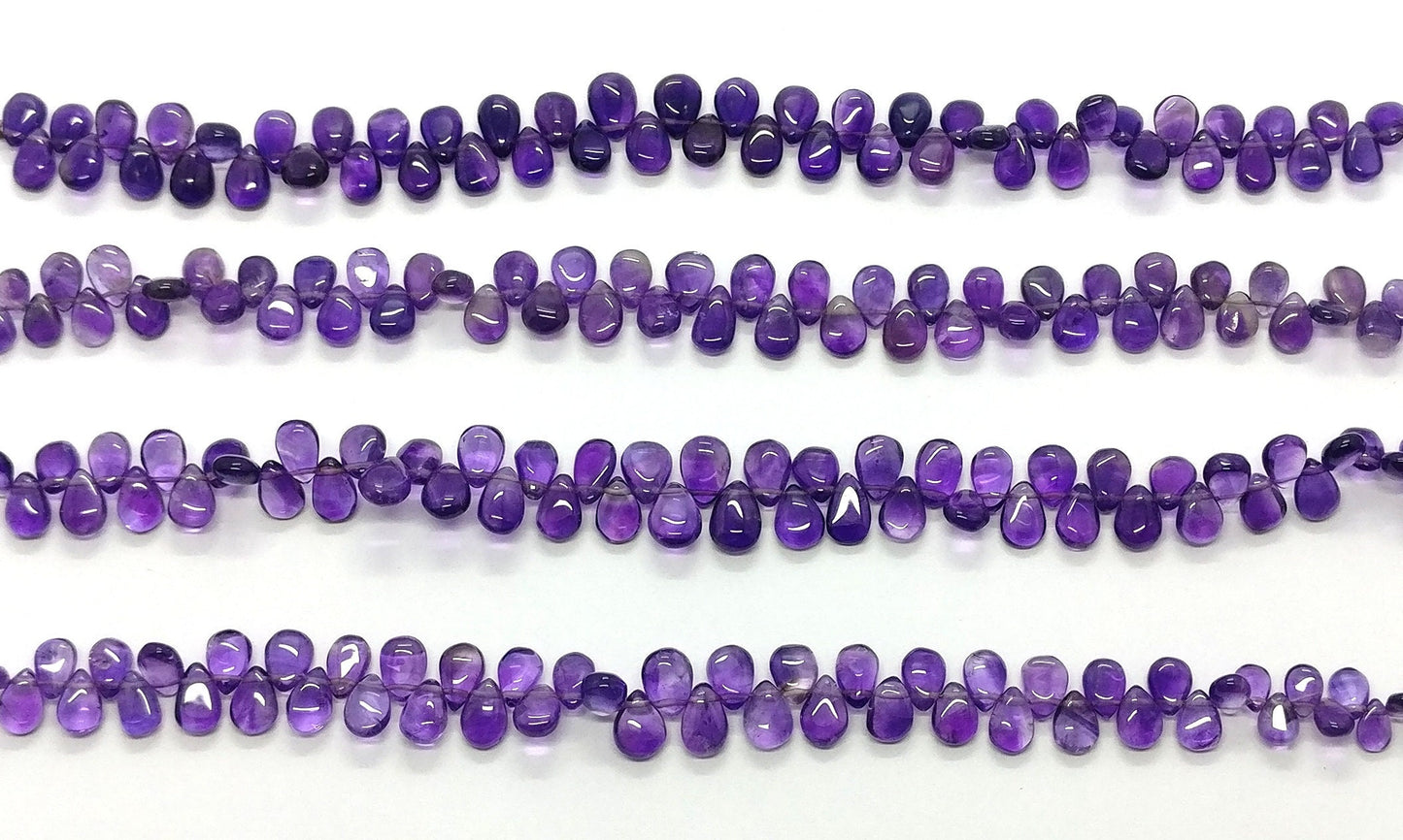 Amethyst Smooth Pear Shape Beads Amethyst Pear Shape Beads Natural African Pear Amethyst Smooth Briolettes for Designer Jewelry Making Craft