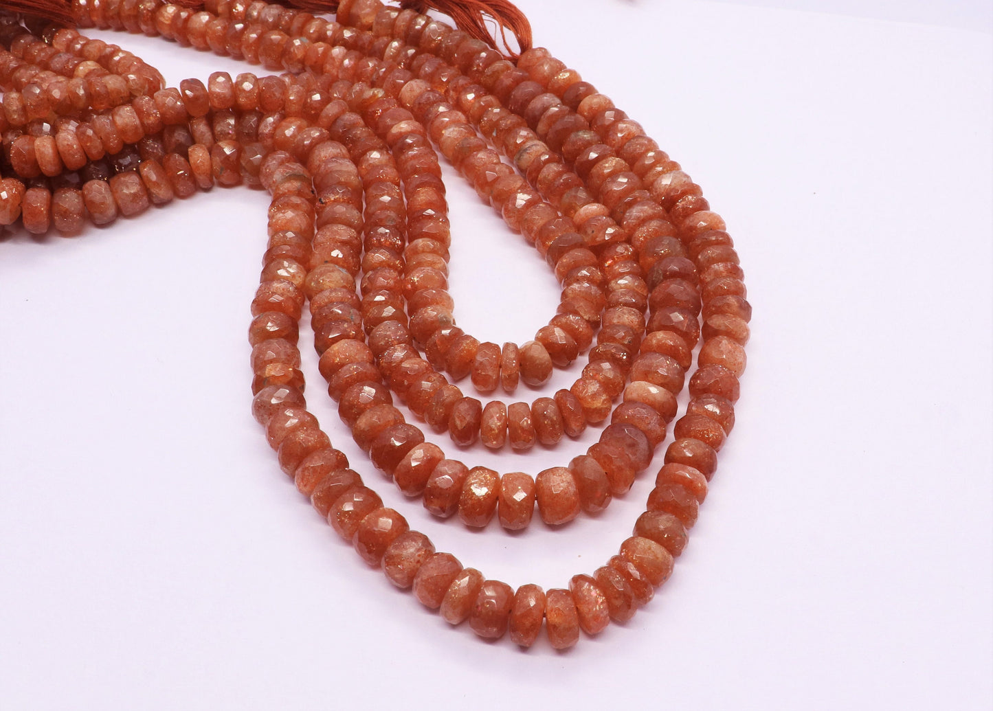 Sunstone Faceted Rondelle Beads Natural Sunstone Rondelle Beads Faceted Sunstone Beads Sunstone Beads for Jewelry Making Necklace & Bracelet