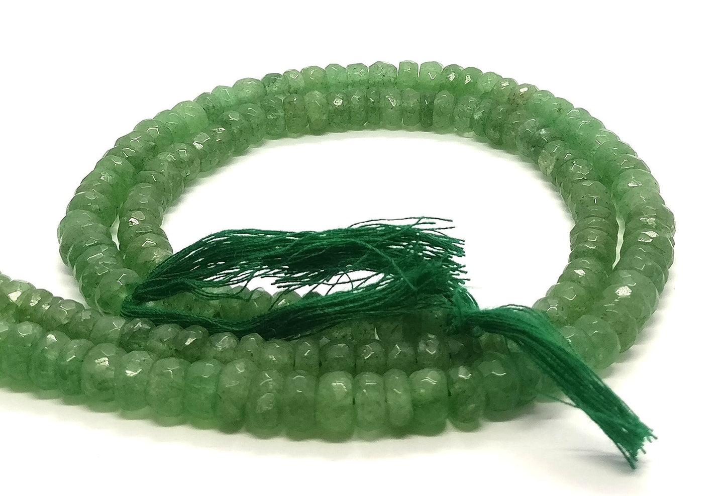 Strawberry Faceted Rondelle Beads Natural Green Strawberry Shaded Rondelle Bead Faceted Green Strawberry Beads Handmade Jewelry Making Craft
