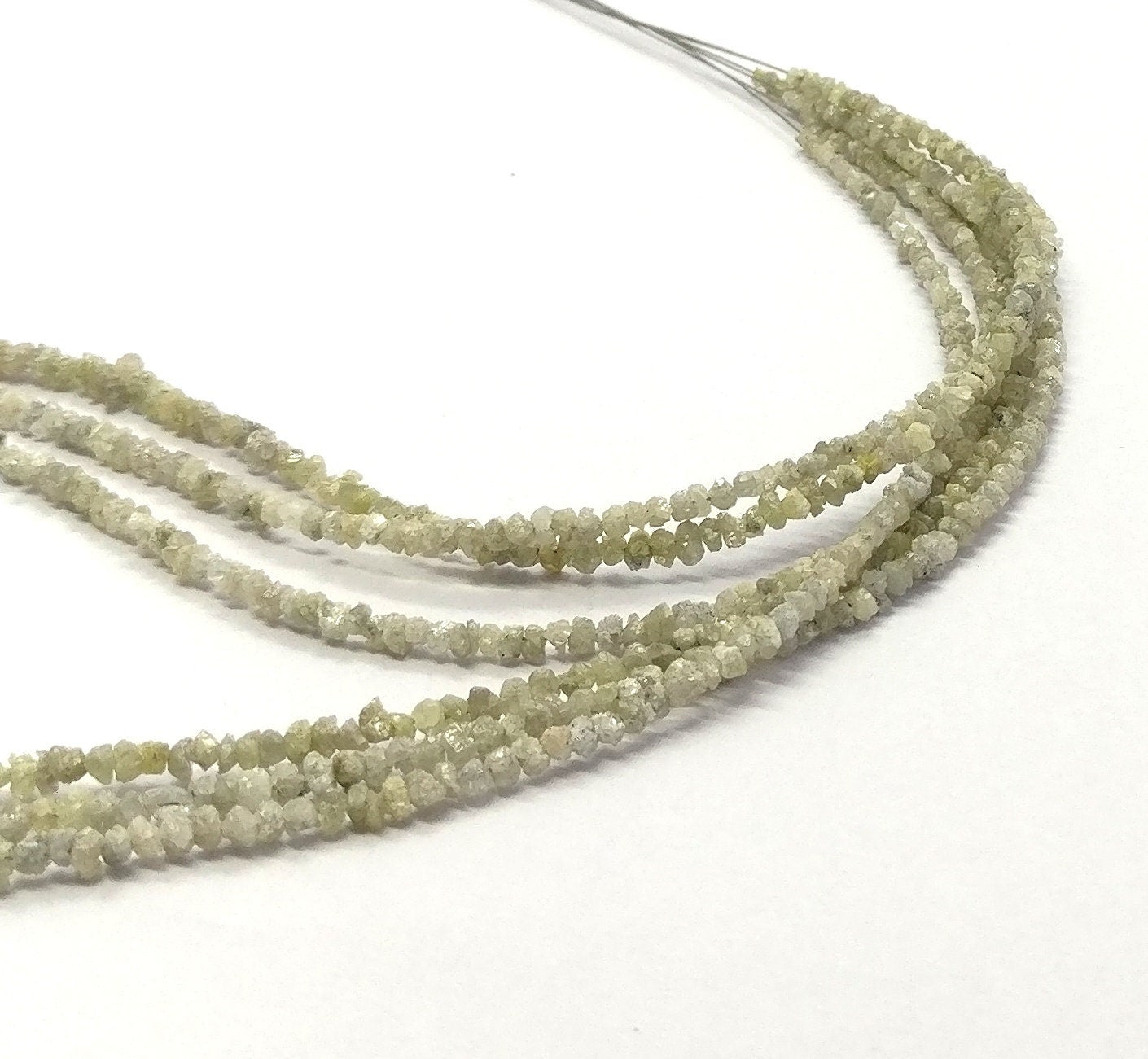 White Diamond Raw Uncut Beads Natural White Diamond Raw Beads 2.5-3.5 MM Diamond Raw Uncut Chips Beads for Designer Jewelry Making Craft