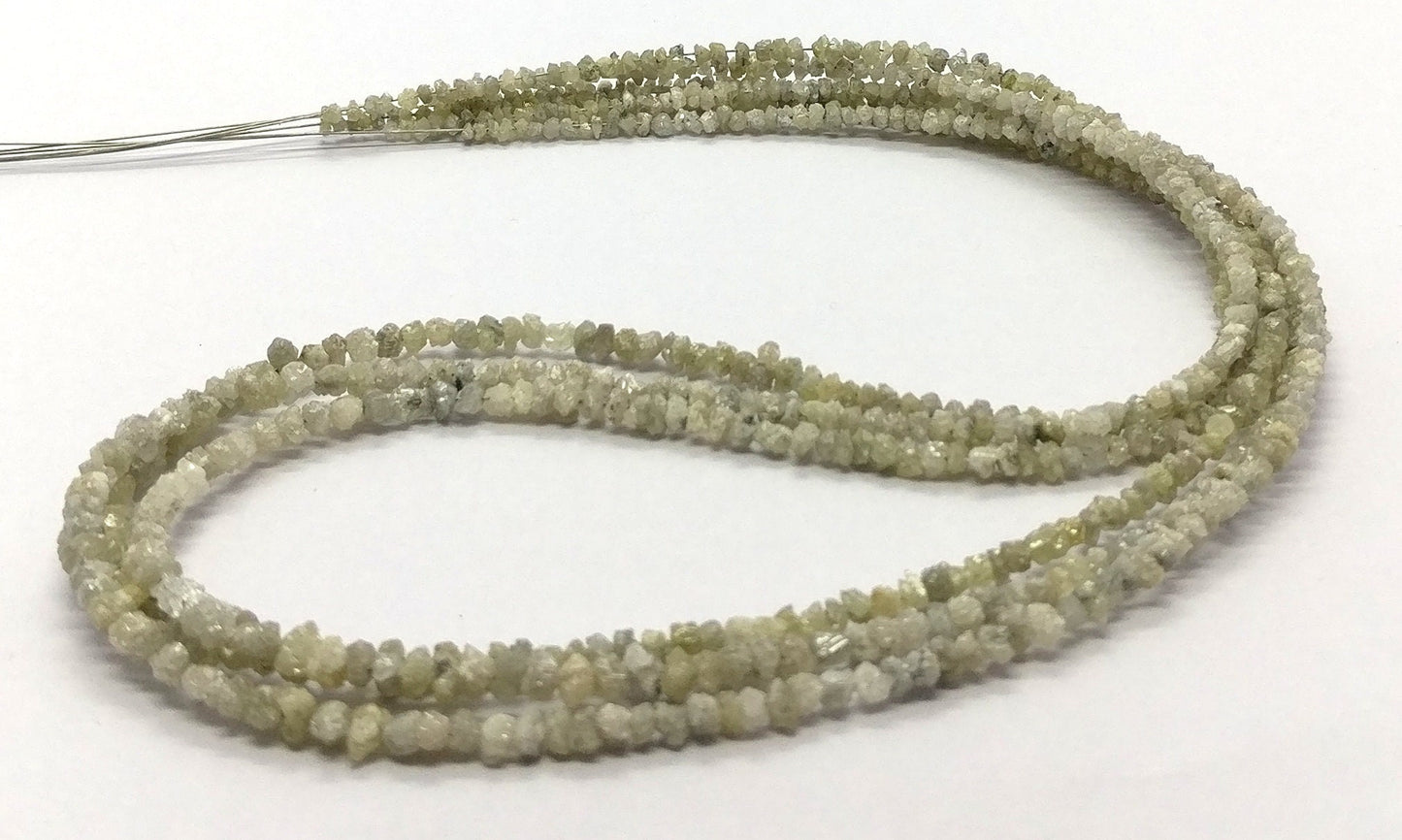 White Diamond Raw Uncut Beads Natural White Diamond Raw Beads 2.5-3.5 MM Diamond Raw Uncut Chips Beads for Designer Jewelry Making Craft