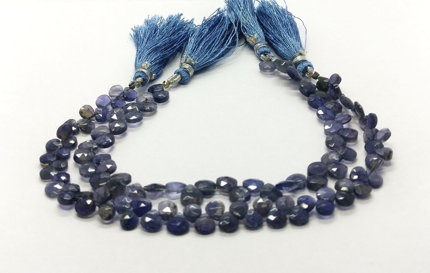 Iolite Faceted Heart Shape Beads Natural Iolite Heart Shape 6 MM Faceted Beads Iolite Briolettes for Jewelry Necklace Pendant Craft Making
