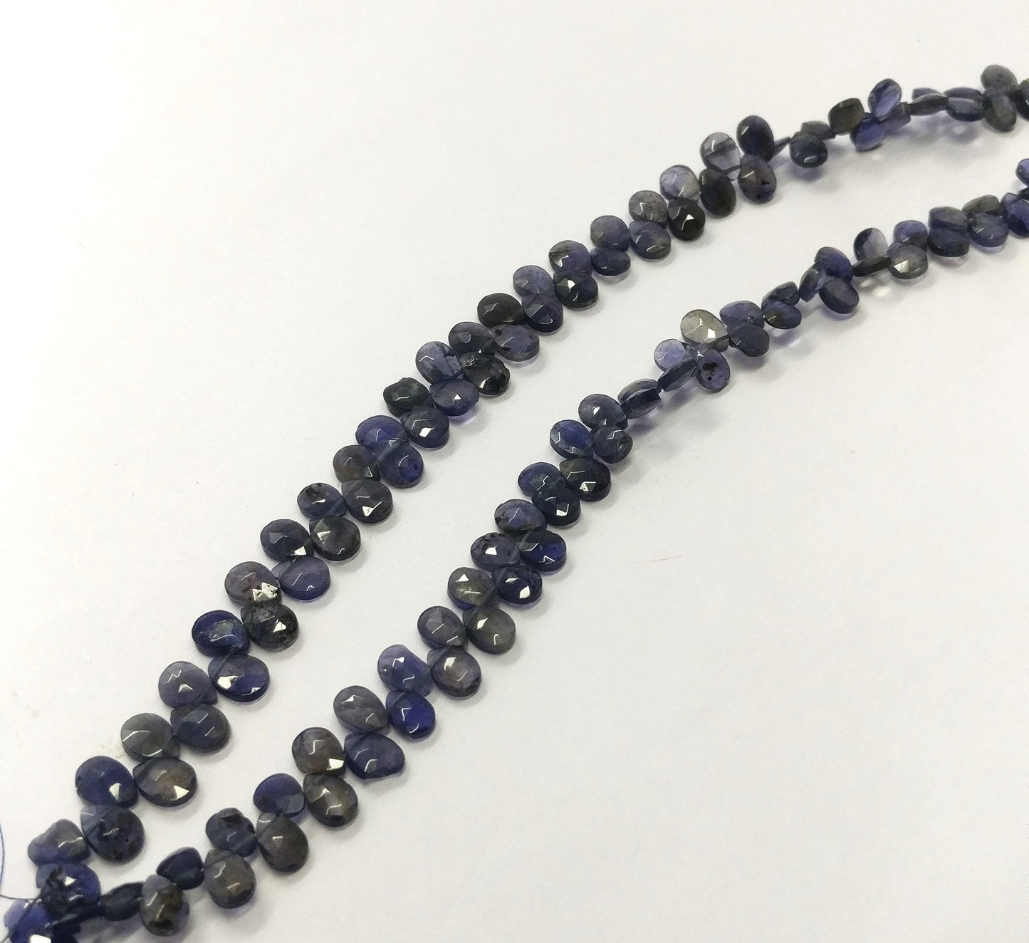 Iolite Faceted Pear Shape Beads Natural Iolite Pear Shape 6x8 MM Beads Faceted Iolite Briolettes for Jewelry Necklace Pendant Making Craft