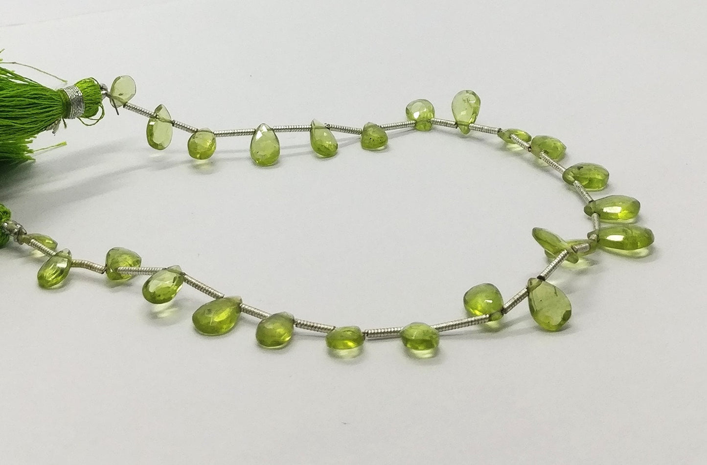 Peridot Pear Beads Natural Deep Green Peridot Briolettes 5x8 MM Faceted Gemstone Beads Peridot for Designer Jewelry Necklace Pendant Making