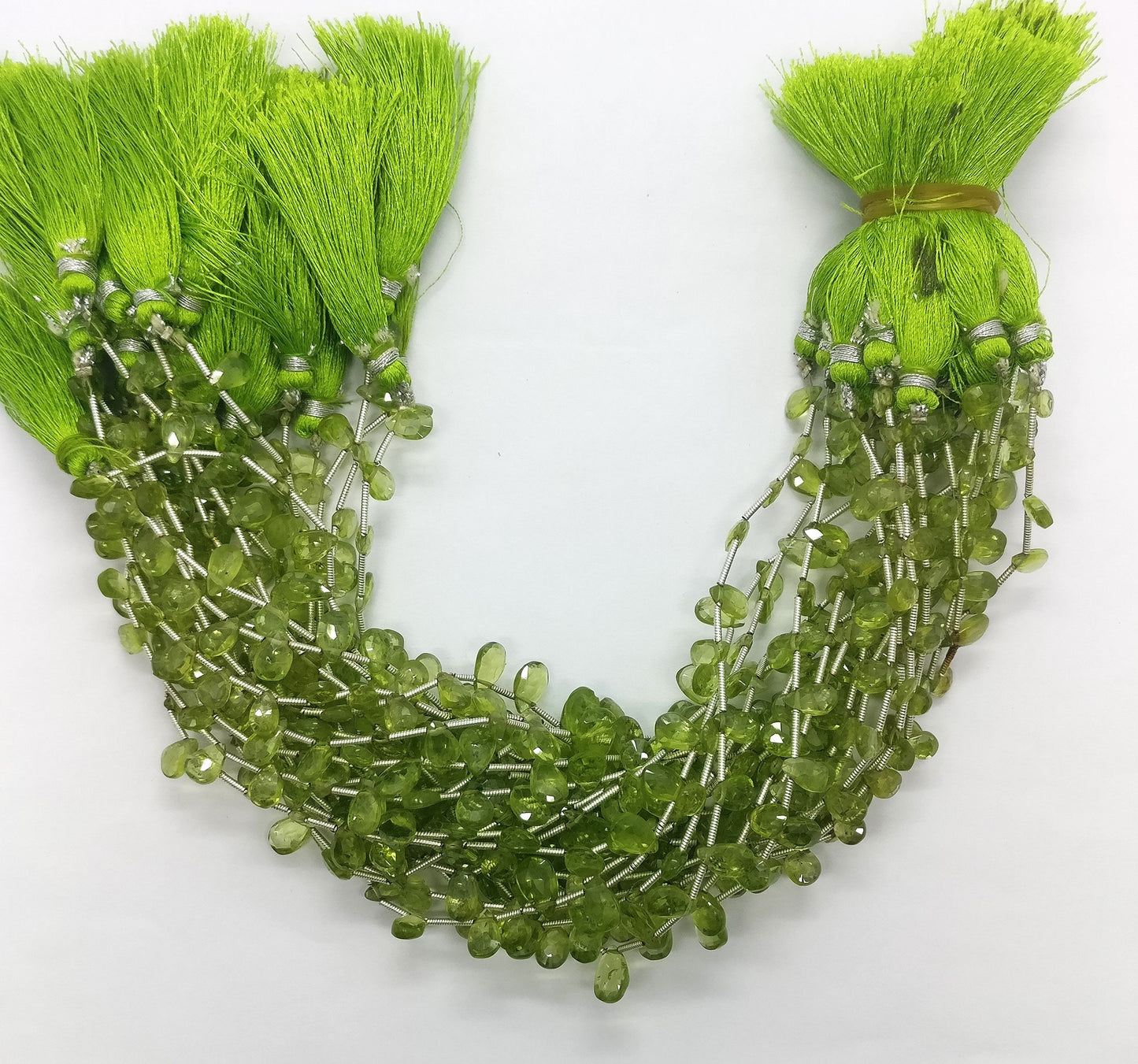 Peridot Pear Beads Natural Deep Green Peridot Briolettes 5x8 MM Faceted Gemstone Beads Peridot for Designer Jewelry Necklace Pendant Making