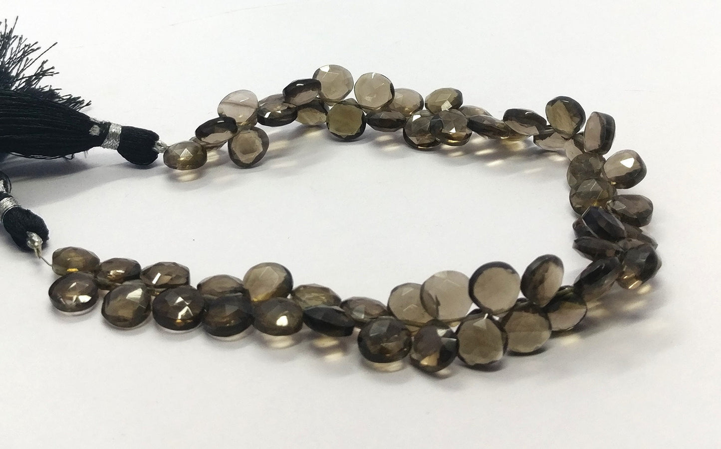 Super Quality Smokey Faceted Heart Beads Natural Smokey Heart Shape 8 MM Briolettes for Designer Handmade Jewelry Necklace Pendant Earrings