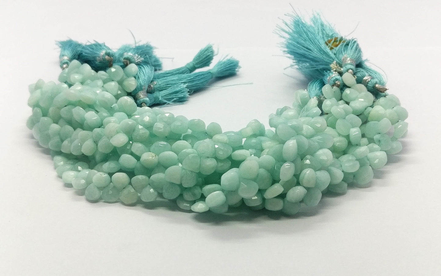 Amazonite Faceted Heart Shape Beads 6-7 MM Natural Amazonite Faceted Briolettes Beads for Designer Jewelry Making Necklace, Pendant & Craft