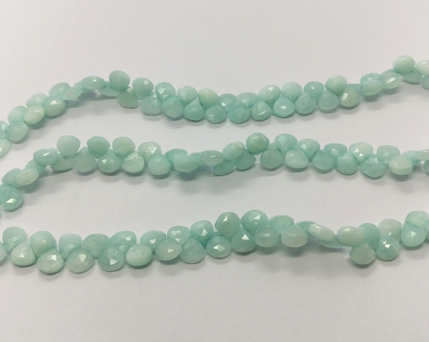 Amazonite Faceted Heart Shape Beads 6-7 MM Natural Amazonite Faceted Briolettes Beads for Designer Jewelry Making Necklace, Pendant & Craft