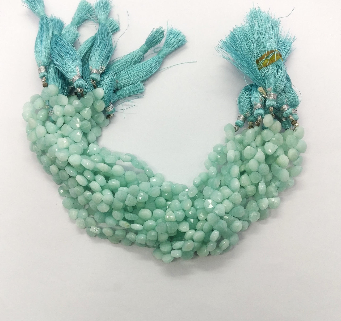 Amazonite Faceted Heart Shape Beads 6-7 MM Natural Amazonite Faceted Briolettes Beads for Designer Jewelry Making Necklace, Pendant & Craft