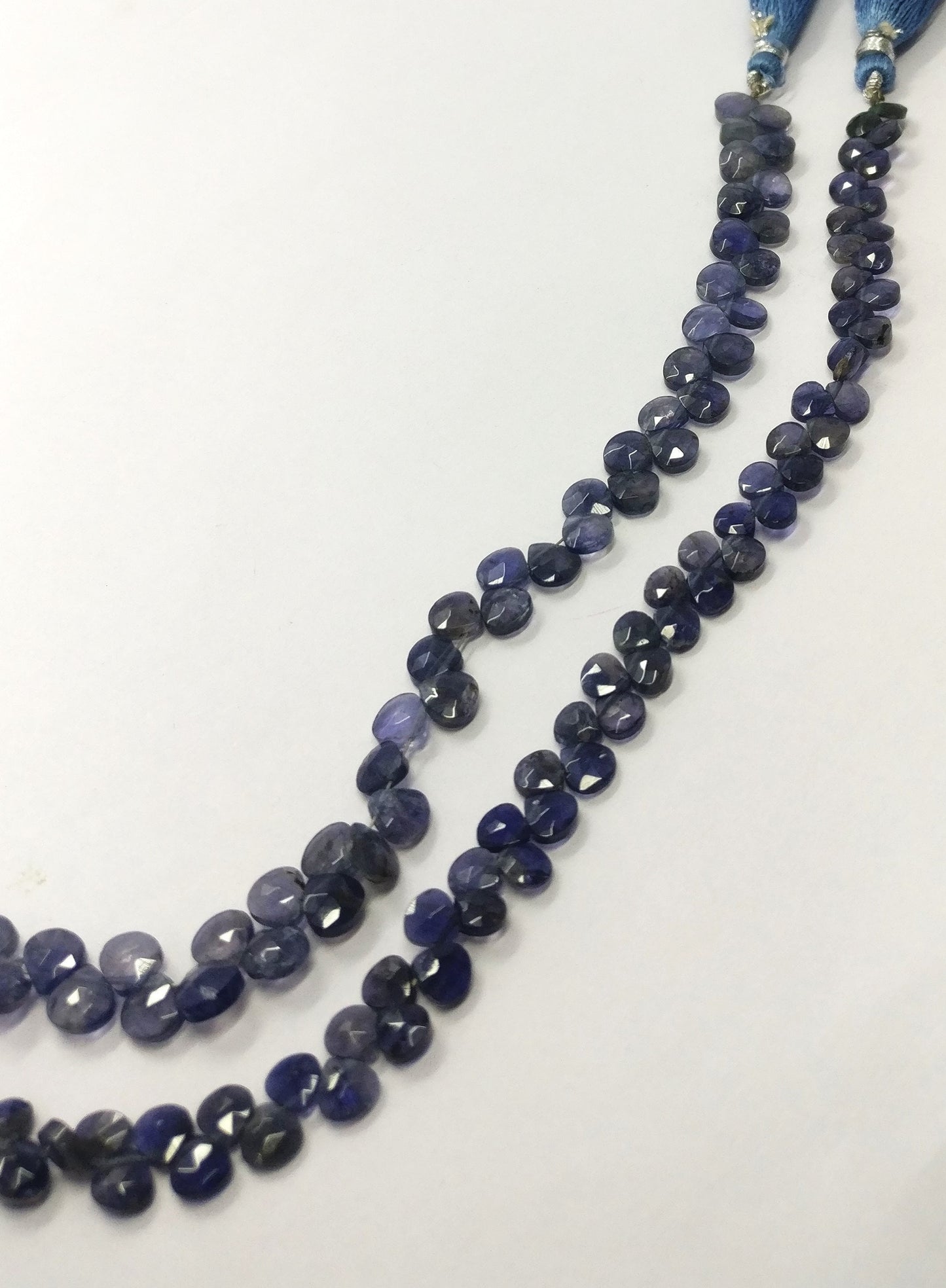 Iolite Faceted Heart Shape Beads Natural Iolite Heart Shape 6 MM Faceted Beads Iolite Briolettes for Jewelry Necklace Pendant Craft Making