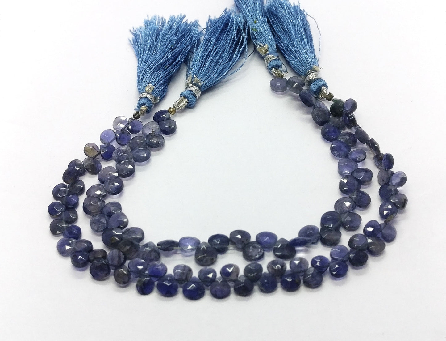 Iolite Faceted Heart Shape Beads Natural Iolite Heart Shape 6 MM Faceted Beads Iolite Briolettes for Jewelry Necklace Pendant Craft Making