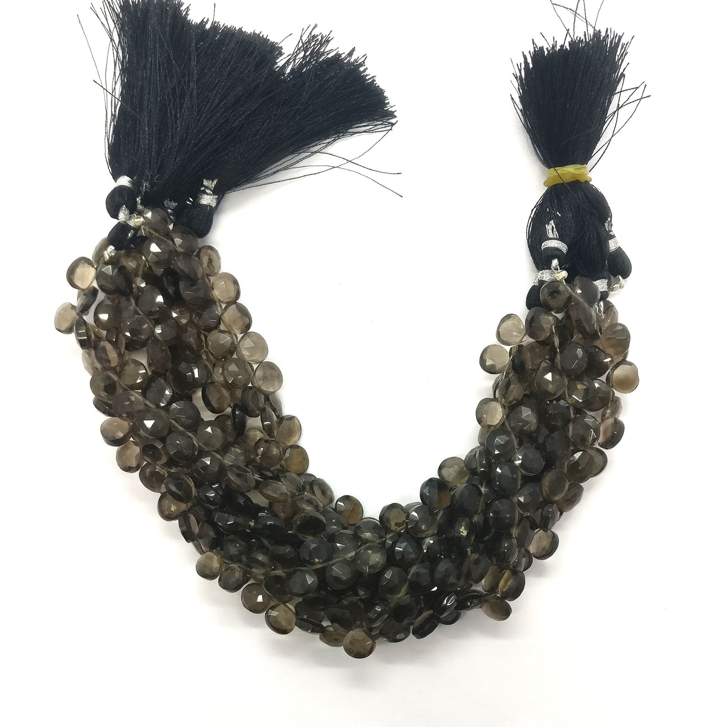 Super Quality Smokey Faceted Heart Beads Natural Smokey Heart Shape 8 MM Briolettes for Designer Handmade Jewelry Necklace Pendant Earrings