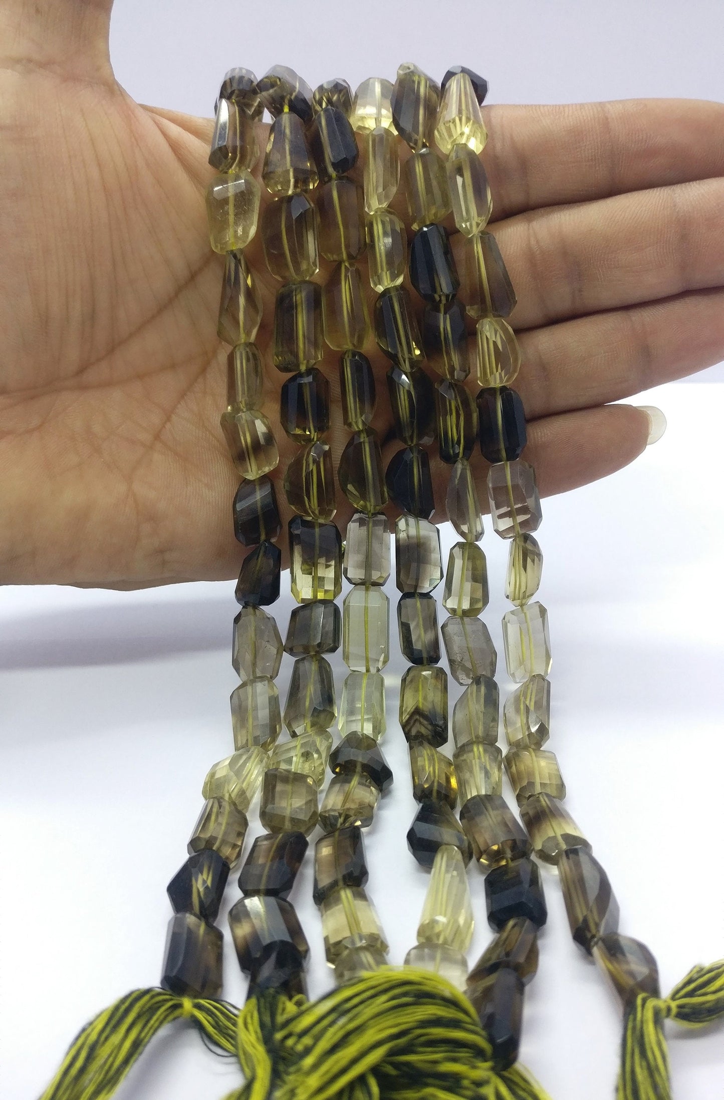 Bio Lemon Faceted Tumble Nuggets Beads Natural Bio Lemon Faceted Tumble Nuggets Gemstone Beads for Handmade Jewelry Necklace Bracelet Making
