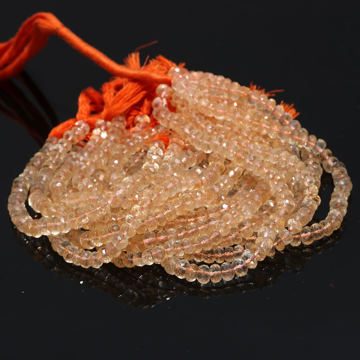 Citrine Faceted Rondelle Beads Natural Citrine 6-7/7-8/8-9 MM Beads Faceted Citrine Rondelle Beads for Handmade Jewelry Making Craft and Art