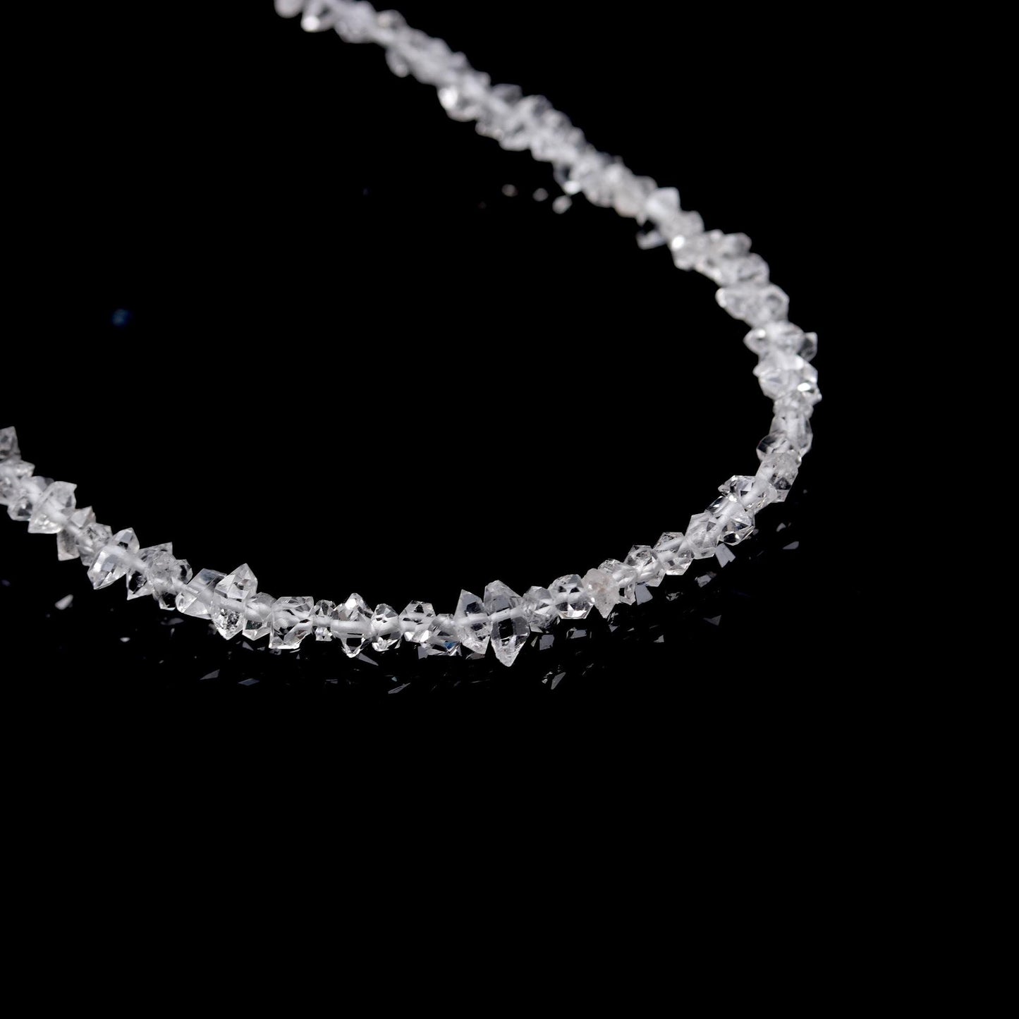 Clear White Herkimer Diamond Quartz Nuggets Beads Natural Uncut Diamond Quartz Natural Herkimer Raw Beads for Designer Jewelry Making Craft