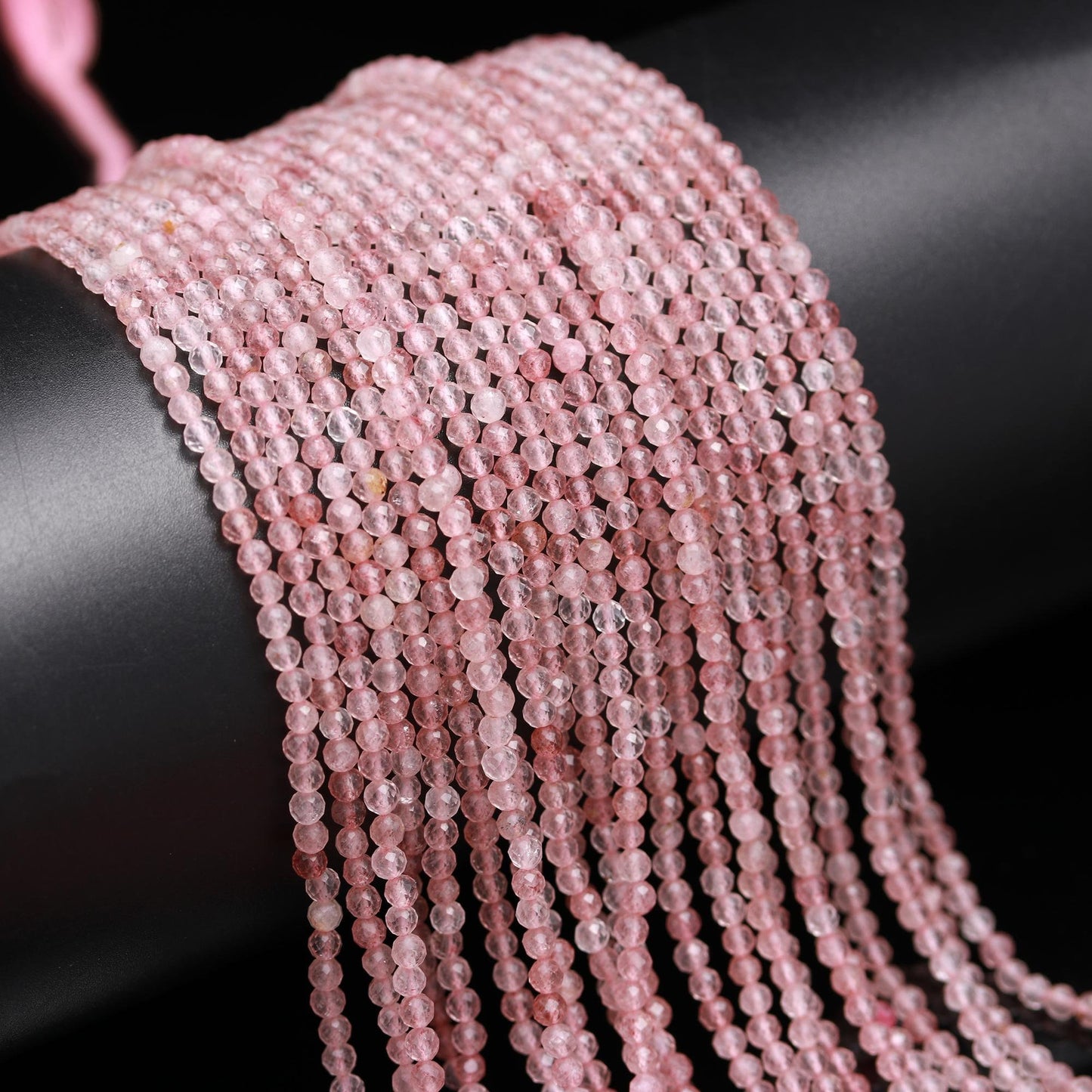 AAA Natural Strawberry Faceted Rondelle Beads 3 MM Red Strawberry Rondelle Beads Strand Natural Strawberry for Designer Jewelry Making Craft
