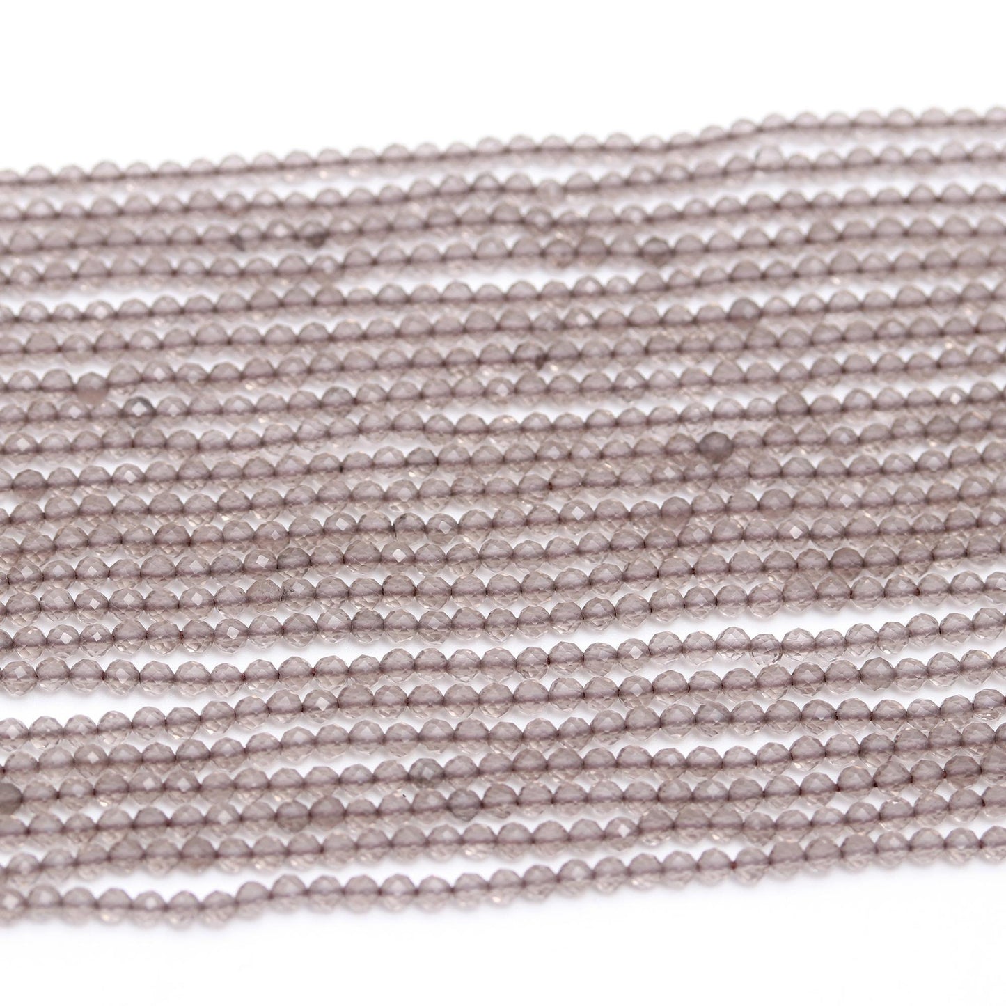 3 Strands Smokey Quartz Faceted Rondelle Beads 2.5 MM Smokey Quartz Rondelle Beads 12" Strand Natural Smokey Quartz for Jewelry Making Craft