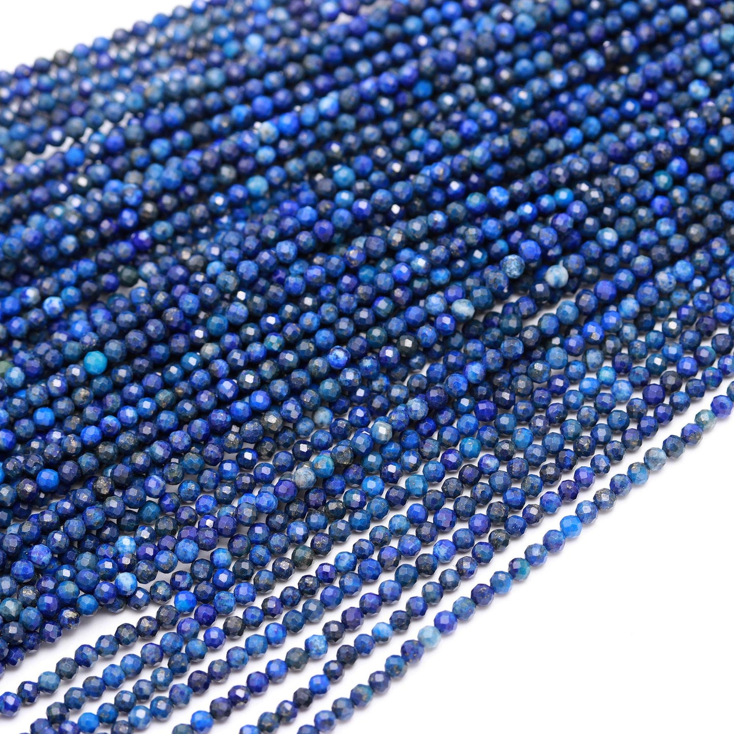 5 Strands Lapis Lazuli Faceted Rondelle Beads 3-3.5 MM Lapis Lazuli Rondelle Beads 13" Strand Natural Lapis Lazuli Beads for Jewelry Making