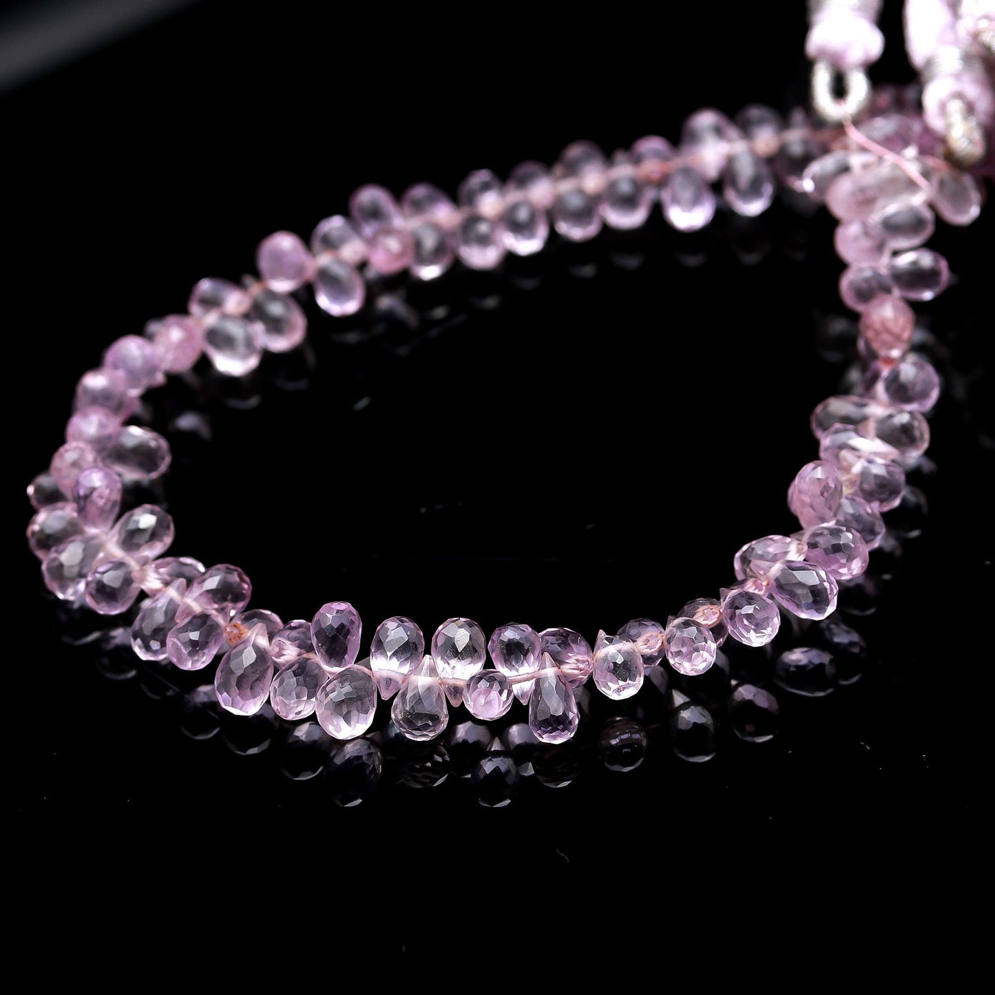 Pink Amethyst Faceted Teardrop Beads Excellent Quality Pink Amethyst Teardrop Shape 5x8 MM Briolettes for Jewelry Necklace Earrings Making
